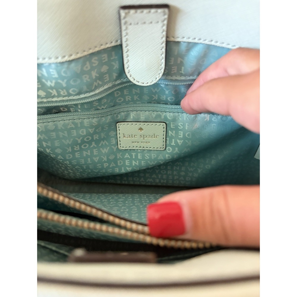 Kate Spade New Newbury Lane Leather Crossbody Purse Robin Egg Blue - Picture 8 of 16